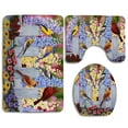 thumbnail image 1 of CHAPLLE Birds Painting Spring Garden Party Crista Forest 3 Piece Bathroom Rugs Set Bath Rug Contour Mat and Toilet Lid Cover, 1 of 2