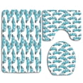 thumbnail image 1 of CHAPLLE Blue Cars 3 Piece Bathroom Rugs Set Bath Rug Contour Mat and Toilet Lid Cover, 1 of 2