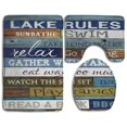 thumbnail image 1 of CHAPLLE Blue Lake Rules 3 Piece Bathroom Rugs Set Bath Rug Contour Mat and Toilet Lid Cover, 1 of 2