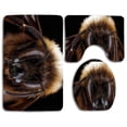 thumbnail image 1 of CHAPLLE Bombus Occidentalis Western Bumblebee 3 Piece Bathroom Rugs Set Bath Rug Contour Mat and Toilet Lid Cover, 1 of 2
