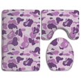 thumbnail image 1 of CHAPLLE Camo 3 Piece Bathroom Rugs Set Bath Rug Contour Mat and Toilet Lid Cover, 1 of 2