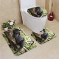 thumbnail image 1 of CHAPLLE Close up Jaguar Resting a Tree branc 3 Piece Bathroom Rugs Set Bath Rug Contour Mat and Toilet Lid Cover, 1 of 2