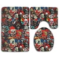 thumbnail image 1 of CHAPLLE Clowns Bad Boys 3 Piece Bathroom Rugs Set Bath Rug Contour Mat and Toilet Lid Cover, 1 of 2