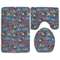 thumbnail image 1 of CHAPLLE Construction Truck and Tools Boy 3 Piece Bathroom Rugs Set Bath Rug Contour Mat and Toilet Lid Cover, 1 of 2
