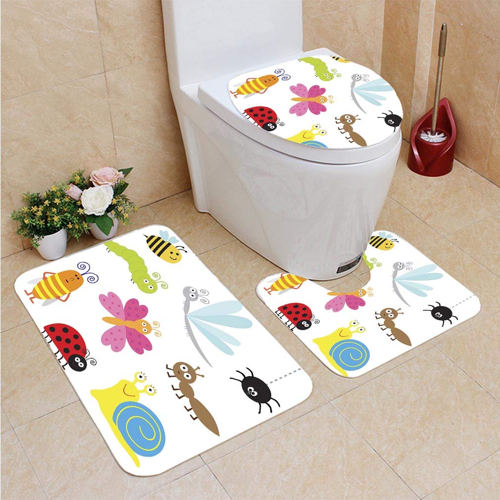 CHAPLLE Cute Cartoon Insect Set Ladybug Dragonfly Butterfly Caterpillar ...