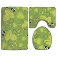 thumbnail image 1 of CHAPLLE Cute Frog 3 Piece Bathroom Rugs Set Bath Rug Contour Mat and Toilet Lid Cover, 1 of 2