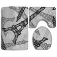 thumbnail image 1 of CHAPLLE Eiffel Tower 3 Piece Bathroom Rugs Set Bath Rug Contour Mat and Toilet Lid Cover, 1 of 2