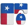 thumbnail image 1 of CHAPLLE Flag Texas 3 Piece Bathroom Rugs Set Bath Rug Contour Mat and Toilet Lid Cover, 1 of 2
