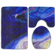 thumbnail image 1 of CHAPLLE Fluid Art Abstract 3 Piece Bathroom Rugs Set Bath Rug Contour Mat and Toilet Lid Cover, 1 of 2