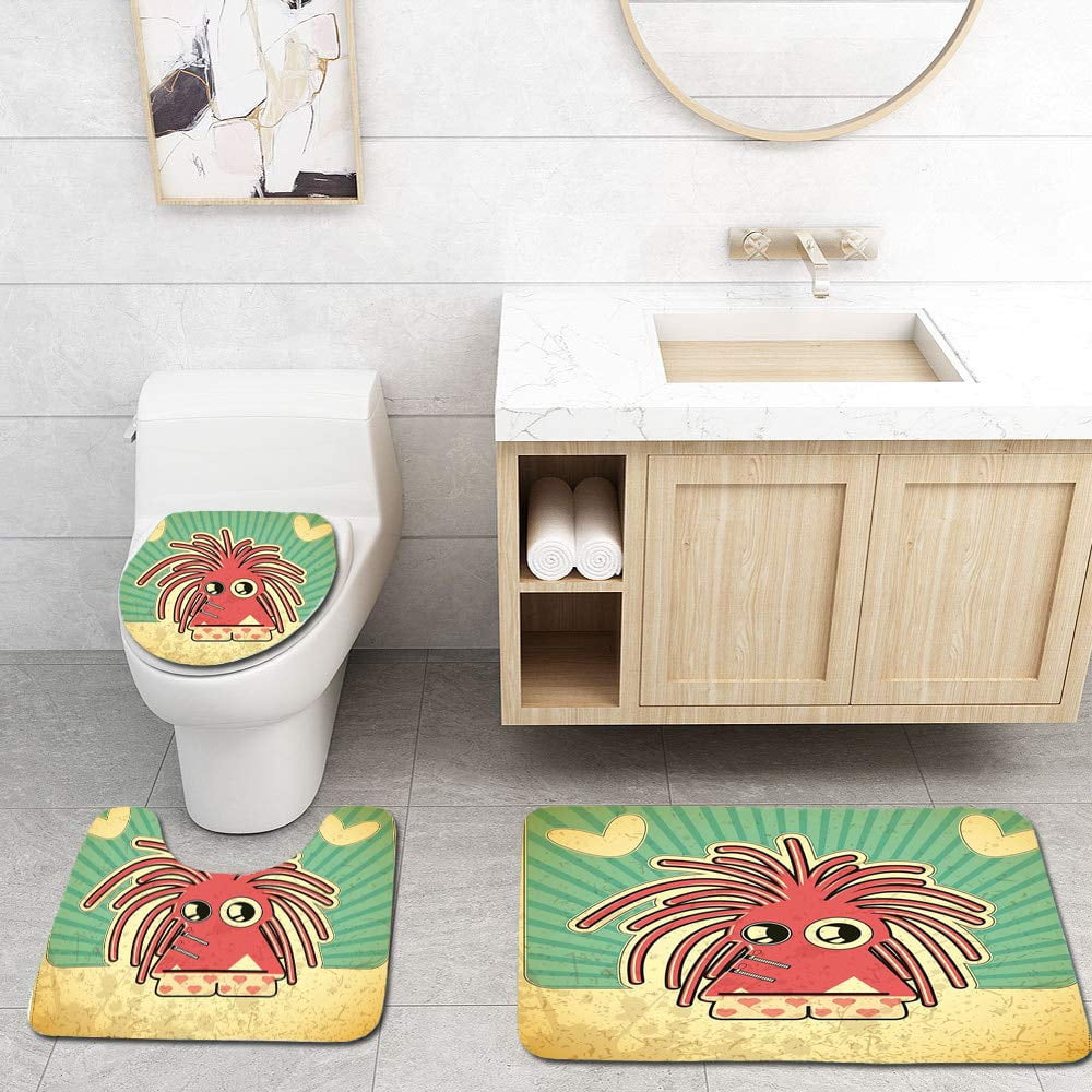 CHAPLLE Funny Cute Monster Caricature Heart Shapes Cheerful Cartoon ...