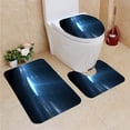 thumbnail image 1 of CHAPLLE Galactic Interstellar Cities in Space 3 Piece Bathroom Rugs Set Bath Rug Contour Mat and Toilet Lid Cover, 1 of 2