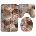 thumbnail image 1 of CHAPLLE Golden Girls 3 Piece Bathroom Rugs Set Bath Rug Contour Mat and Toilet Lid Cover, 1 of 2