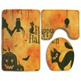 thumbnail image 1 of CHAPLLE Halloween 3 Piece Bathroom Rugs Set Bath Rug Contour Mat and Toilet Lid Cover, 1 of 2