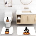 thumbnail image 1 of CHAPLLE Halloween Black Cat on Pumpkin Spooky Cartoon Characters Halloween Humor Art 3 Piece Bathroom Rugs Set Bath Rug Contour Mat and Toilet Lid Cover, 1 of 2