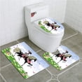thumbnail image 1 of CHAPLLE Horse Floral Girl Riding Pony in Fantasy Spring Field Butterflies Daisies 3 Piece Bathroom Rugs Set Bath Rug Contour Mat and Toilet Lid Cover, 1 of 2
