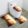 thumbnail image 1 of CHAPLLE Hunting Red Deer in Morning Sun Wild Nature Scenery Countryside Rural 3 Piece Bathroom Rugs Set Bath Rug Contour Mat and Toilet Lid Cover, 1 of 2