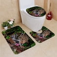 thumbnail image 1 of CHAPLLE Jaguar 3 Piece Bathroom Rugs Set Bath Rug Contour Mat and Toilet Lid Cover, 1 of 2