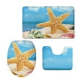 thumbnail image 1 of CHAPLLE Jinse-floral64 3 Piece Bathroom Rugs Set Bath Rug Contour Mat and Toilet Lid Cover, 1 of 2