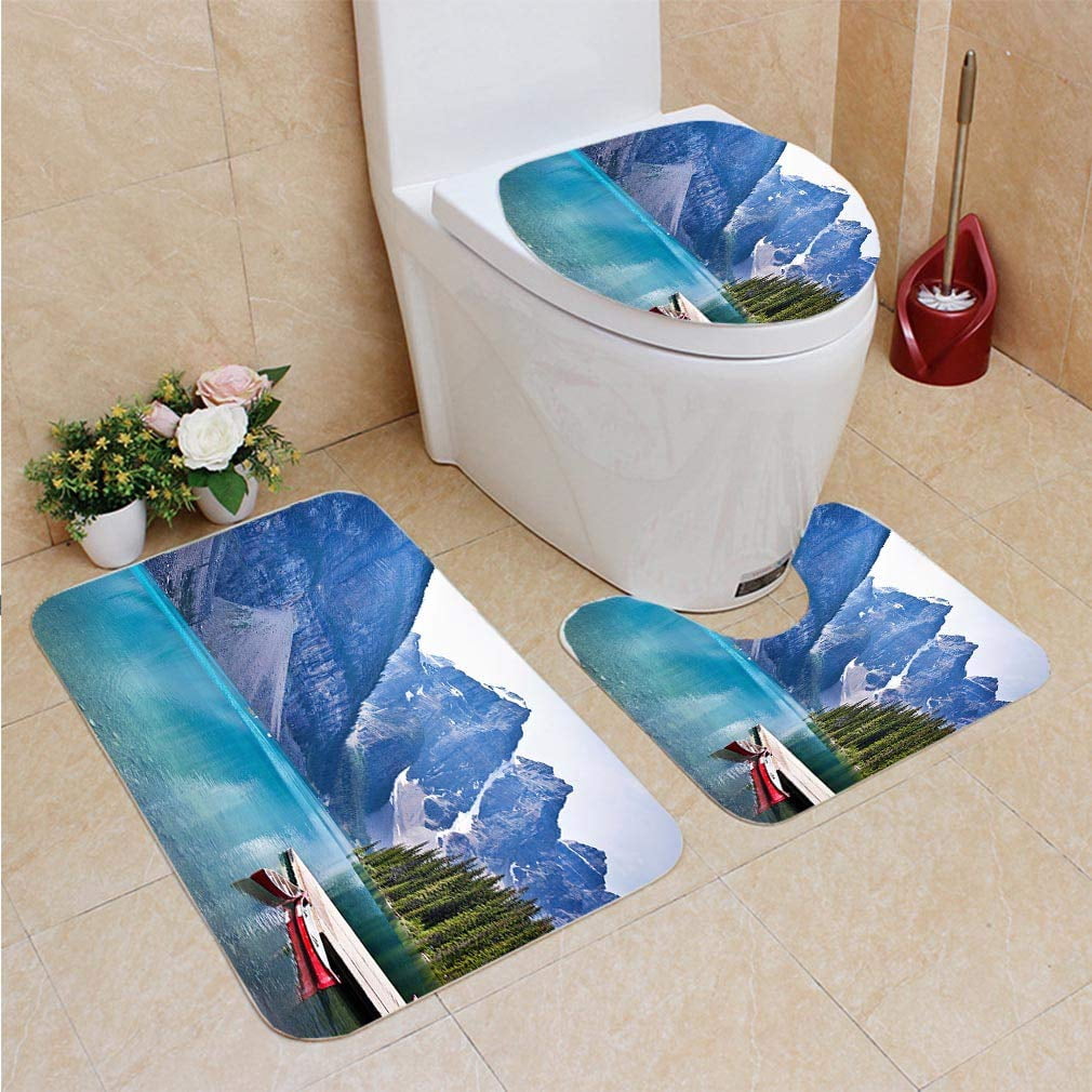 CHAPLLE Lake Moraine Canoe Dock in Banff National Park 3 Piece Bathroom ...