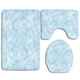 thumbnail image 1 of CHAPLLE Light Blue Apple Flower Blossoms Poly Effects Spring Nature Garden Abstraction 3 Piece Bathroom Rugs Set Bath Rug Contour Mat and Toilet Lid Cover, 1 of 2
