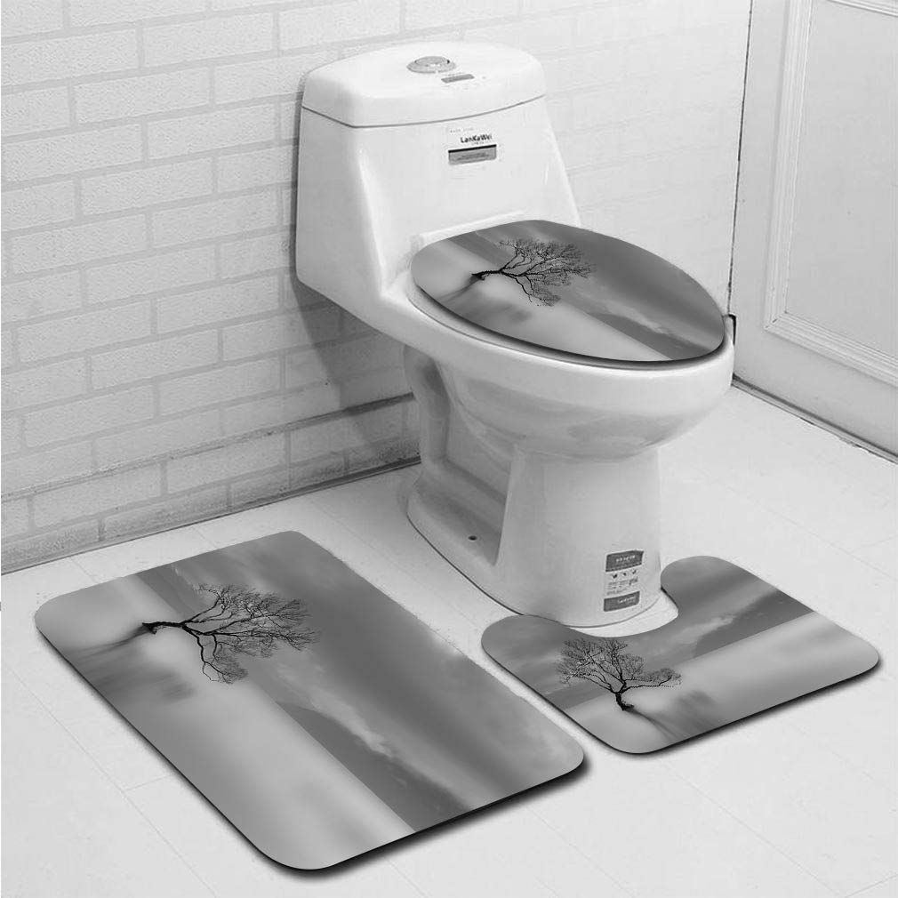 CHAPLLE Lone Tree Lake Wanaka New Zealand 3 Piece Bathroom Rugs Set ...