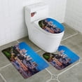 thumbnail image 1 of CHAPLLE Miami South Beach Twilight 3 Piece Bathroom Rugs Set Bath Rug Contour Mat and Toilet Lid Cover, 1 of 2