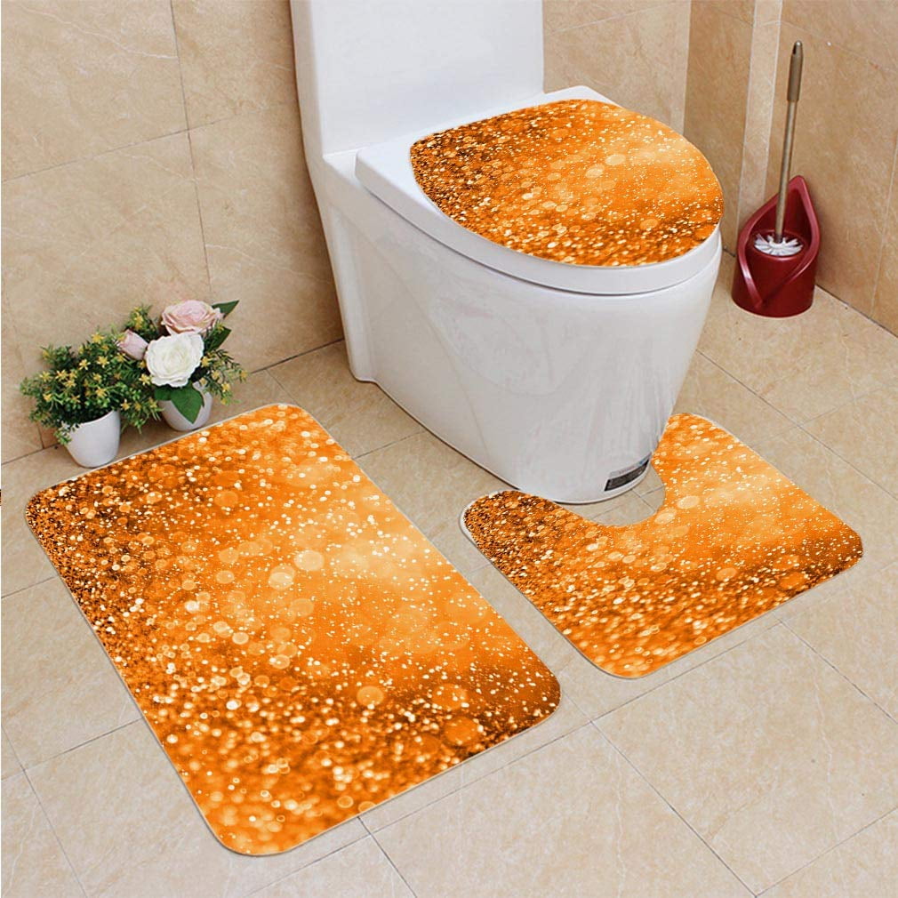 CHAPLLE Modern Fall Thanksgiving Halloween Gala 3 Piece Bathroom Rugs ...