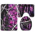 thumbnail image 1 of CHAPLLE Muddy Girl Camo 3 Piece Bathroom Rugs Set Bath Rug Contour Mat and Toilet Lid Cover, 1 of 2