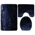 thumbnail image 1 of CHAPLLE Night Ethereal View Sky Atmosphere Nebula Fantasy Cosmic Universe 3 Piece Bathroom Rugs Set Bath Rug Contour Mat and Toilet Lid Cover, 1 of 2