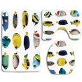 thumbnail image 1 of CHAPLLE Ocean Tropical Fish Figures Zebrasoma Anemonefish Dive Nemo Aqua Home 3 Piece Bathroom Rugs Set Bath Rug Contour Mat and Toilet Lid Cover, 1 of 2