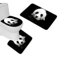 thumbnail image 1 of CHAPLLE Panda 3 Piece Bathroom Rugs Set Bath Rug Contour Mat and Toilet Lid Cover, 1 of 2