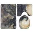 thumbnail image 1 of CHAPLLE Pegasus 3 Piece Bathroom Rugs Set Bath Rug Contour Mat and Toilet Lid Cover, 1 of 2