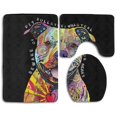 thumbnail image 1 of CHAPLLE Pit Bulls 3 Piece Bathroom Rugs Set Bath Rug Contour Mat and Toilet Lid Cover, 1 of 2