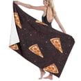 thumbnail image 1 of CHAPLLE Pizza Galaxy 3 Piece Bathroom Rugs Set Bath Rug Contour Mat and Toilet Lid Cover, 1 of 2
