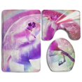 thumbnail image 1 of CHAPLLE Rainbow Galaxy Unicorn 3 Piece Bathroom Rugs Set Bath Rug Contour Mat and Toilet Lid Cover, 1 of 2