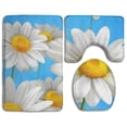 thumbnail image 1 of CHAPLLE SUNFLOWERS 3 Piece Bathroom Rugs Set Bath Rug Contour Mat and Toilet Lid Cover, 1 of 2