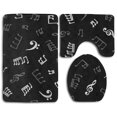thumbnail image 1 of CHAPLLE Saxophone 3 Piece Bathroom Rugs Set Bath Rug Contour Mat and Toilet Lid Cover, 1 of 2