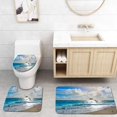 thumbnail image 1 of CHAPLLE Singer Island Beach at Palm Beach Florida US 3 Piece Bathroom Rugs Set Bath Rug Contour Mat and Toilet Lid Cover, 1 of 2