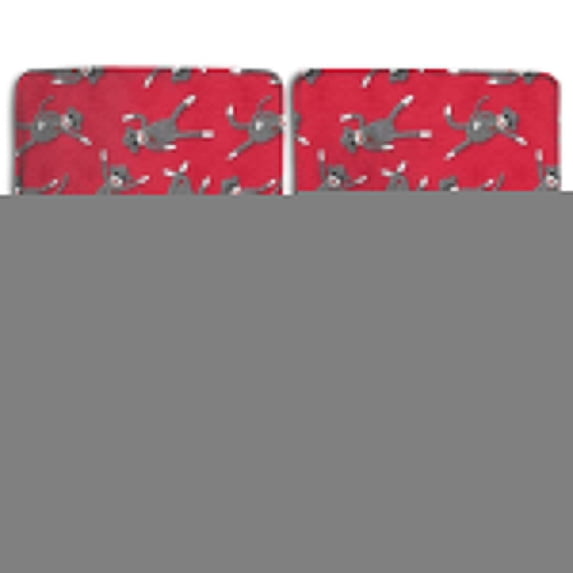 CHAPLLE Sock Monkey Red Party 3 Piece Bathroom Rugs Set Bath Rug Contour Mat and Toilet Lid Cover