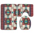 thumbnail image 1 of CHAPLLE Southwestern Tribe 3 Piece Bathroom Rugs Set Bath Rug Contour Mat and Toilet Lid Cover, 1 of 2