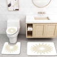 thumbnail image 1 of CHAPLLE Sunburst Gold Glitter Effect Isolated on White Light Starburst Element use 3 Piece Bathroom Rugs Set Bath Rug Contour Mat and Toilet Lid Cover, 1 of 2