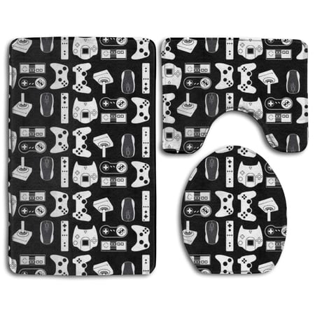 CHAPLLE Thanksgiving Day 3 Piece Bathroom Rugs Set Bath Rug Contour Mat and Toilet Lid Cover