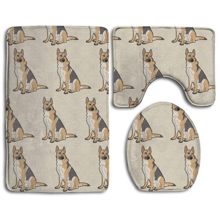 CHAPLLE Thanksgiving Day6 3 Piece Bathroom Rugs Set Bath Rug Contour Mat and Toilet Lid Cover