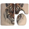 thumbnail image 1 of CHAPLLE Tiger 3 Piece Bathroom Rugs Set Bath Rug Contour Mat and Toilet Lid Cover, 1 of 2