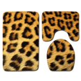 thumbnail image 1 of CHAPLLE Tiger Leopard 3 Piece Bathroom Rugs Set Bath Rug Contour Mat and Toilet Lid Cover, 1 of 2