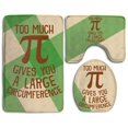 thumbnail image 1 of CHAPLLE Too Much PI Funny Math 3 Piece Bathroom Rugs Set Bath Rug Contour Mat and Toilet Lid Cover, 1 of 2