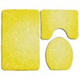 thumbnail image 1 of CHAPLLE Yellow Geometric Triangles Gradient 3 Piece Bathroom Rugs Set Bath Rug Contour Mat and Toilet Lid Cover, 1 of 2