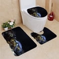 thumbnail image 1 of CHAPLLE sea Turtle Swim Underwater 3 Piece Bathroom Rugs Set Bath Rug Contour Mat and Toilet Lid Cover, 1 of 2