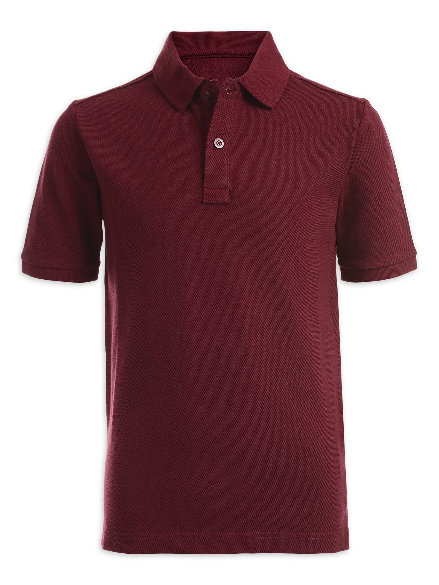 CHAPS Boys School Uniform Short Sleeve Double Pique Polo Shirt With Stretch, Sizes 2T20 & Husky