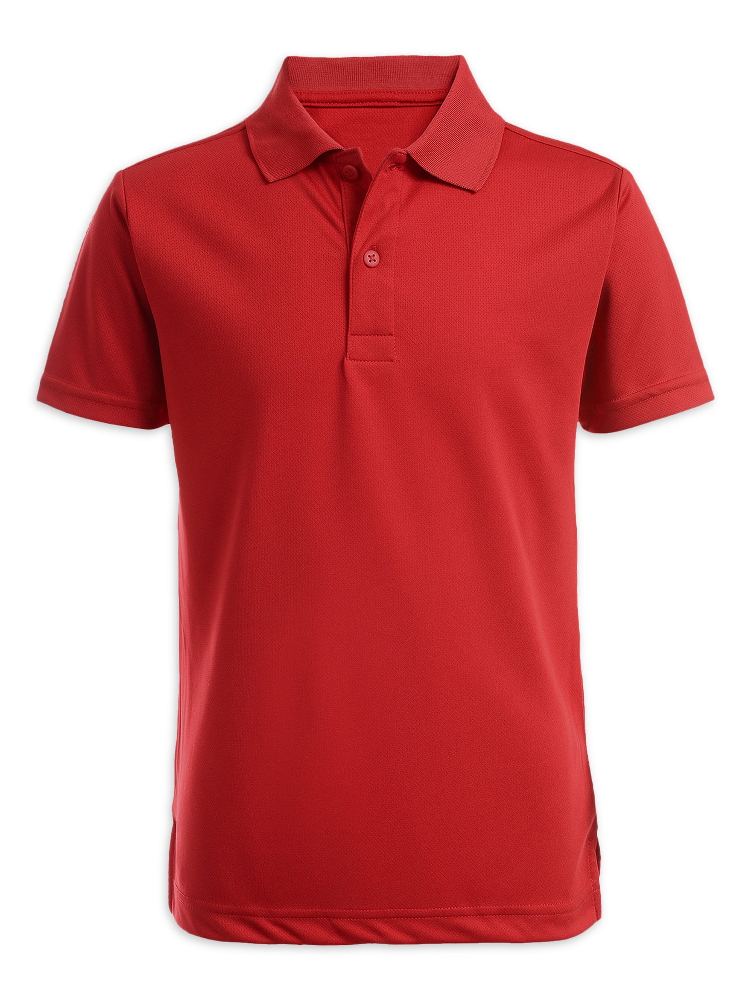 CHAPS Boys School Uniform Short Sleeve Performance Mesh Polo Top, Sizes 420 & Husky